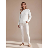 Giada | Damen Strickpullover mit Struktur und Komfort – Weib