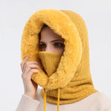 Multifunktionaler Hoodie mit Kordelzug – Gelb