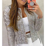 Glitzer Jacke – Silber