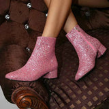 Glitzer Stiefeletten – Rosa