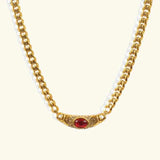 Goldkette Mit Steinen – Rubin