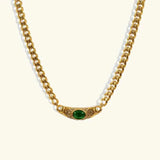 Goldkette Mit Steinen – Smaragd