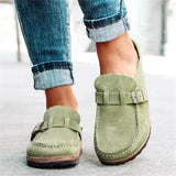 Martina | Damen Elegante Frühling Slip-On Loafers – Grün