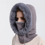 Multifunktionaler Hoodie mit Kordelzug – Grau