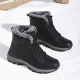 Grimhild | Damen Wasserdichte Winterstiefel Gefüttert – Schwarz
