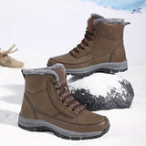 Grimhild | Damen Wasserdichte Winterstiefel Gefüttert – Khaki