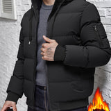 Grimold | Herren Steppjacke mit Kapuze Winterjacke – Schwarz
