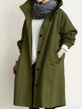 Lyonesse - wasserabweisender Oversize-Trenchcoat – Olivgrün