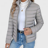 Gundvera | Damen Leichte Steppjacke Gefüttert – Grau