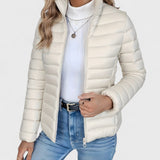 Gundvera | Damen Leichte Steppjacke Gefüttert – Weiß