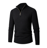 Half Zip Pullover Herren – Schwarz