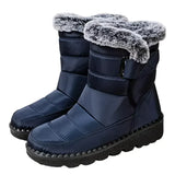 Halvika | Damen Wasserdichte Winterstiefel Gefüttert – Blau