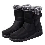 Halvika | Damen Wasserdichte Winterstiefel Gefüttert – Schwarz