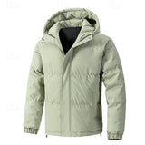 Halvrik | Herren Steppjacke mit Kapuze Winterjacke – Grün