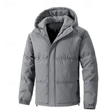 Halvrik | Herren Steppjacke mit Kapuze Winterjacke – Grau