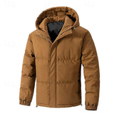 Halvrik | Herren Steppjacke mit Kapuze Winterjacke – Braun