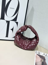 Handtasche Geflochten – Burgunderrot