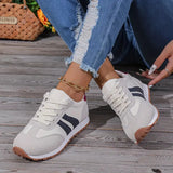 Harla | Damen Retro Schnürschuh Freizeitschuh Sneaker – Marineblau