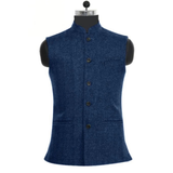 Hartwin | Herren Trachtenweste Slim Fit Stehkragen – Marineblau