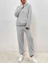 Hausanzug Damen Teddy – Grau