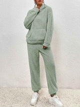 Hausanzug Damen Teddy – mintgrün
