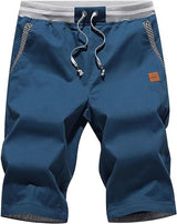 Eden | Knie-lange Shorts mit Kordelzug und Taschen – Blau