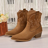Hedda | Damen Western Cowboystiefel Stiefelette Braun – Hellbraun