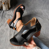 Pennylane | Orthopädische Damen Sandalen Blockabsatz – Schwarz