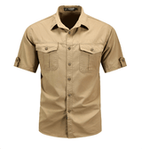 Hemd Herren Kurzarm Regular Fit – Khaki