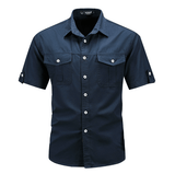 Hemd Herren Kurzarm Regular Fit – Dunkelblau