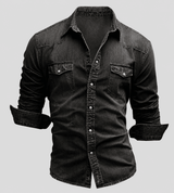 Hemd Herren Langarm Slim Fit – Dunkelgrau