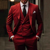 Herren Anzug Komplett Set – Rot