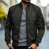 Herren Bomberjacke Casual Regular Fit – Dunkelgrau