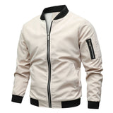 Herren Bomberjacke Casual Regular Fit – Weiß