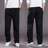 Herren Cargo Hose Loose Fit mit Gummibund – Schwarz