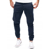 Herren Cargo Hose Slim Fit mit Taschen – Marineblau