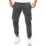 Herren Cargo Hose Slim Fit mit Taschen – Dunkelgrau