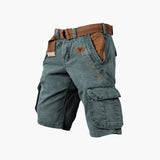 Elias | Herren Cargo-Shorts Locker Geschnitten 6-Taschen Outdoor – Dunkelgrün