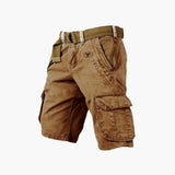 Elias | Herren Cargo-Shorts Locker Geschnitten 6-Taschen Outdoor – Karamell