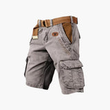 Elias | Herren Cargo-Shorts Locker Geschnitten 6-Taschen Outdoor – Aprikose
