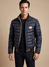 Alexander | Herren Gesteppte Winterjacke mit Stehkragen und Reißverschluss – Marineblau