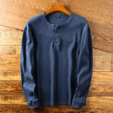 Herren Henley Hemd – Marineblau