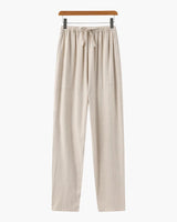 Herren Hose mit Kordelzug locker – Beige