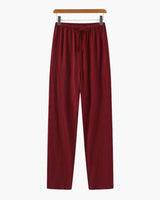 Herren Hose mit Kordelzug locker – Rot