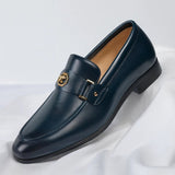 Maximilian | Herren Leder Loafer Business Slipper Italienisches Leder – Marine