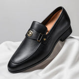 Maximilian | Herren Leder Loafer Business Slipper Italienisches Leder – Schwarz
