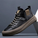 Sebastian | Herren Leder Sneakers Premium Rindsleder Ergonomisch – Schwarz