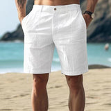Moritz | Herren Leinen Bermuda Sommer Shorts – Weiß