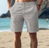 Moritz | Herren Leinen Bermuda Sommer Shorts – Grau