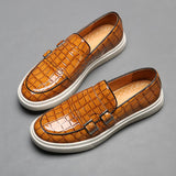 Herren Loafer Flechtoptik Slip-On – Braun
